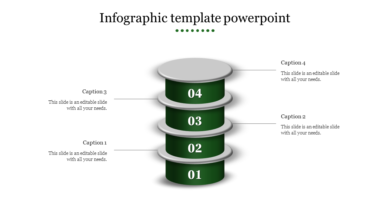 infographic template powerpoint-Green